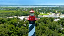 St Augustine FL Lighthouse C-Up Aerial Spin4