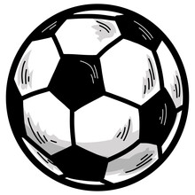 Soccer Ball Football Doodle Drawing Illustration Art