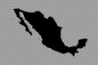 Transparent Background Mexico Simple map