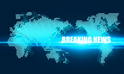 Wall Mural - abstract breaking news light out technology background hitech communication concept innovation send 