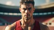 © sawitreelyaon - Portrait of runner in the stadium.