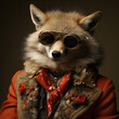 fox portrait,   model, style, art, studio