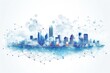 © Tar - Smart city illustration concept, City scape community internet networking and communication with Cloud technology