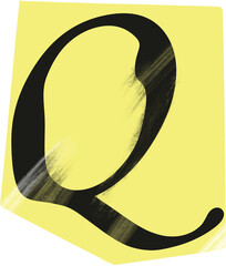 Poster - Cutout letter Q