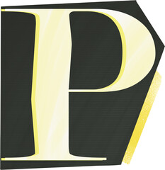 Poster - Cutout letter P