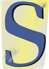 Poster - Cutout letter S