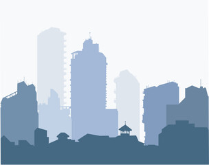 Wall Mural - Morning City Skyline