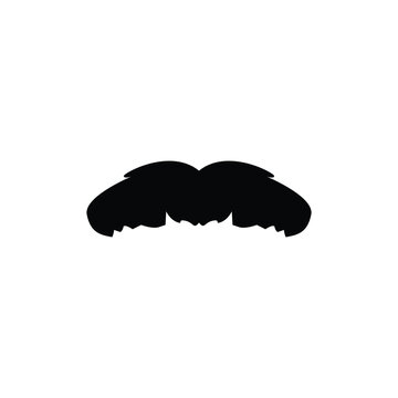 Wall Mural -  - Mustache silhouette of vintage or hipster fashion, vector illustration isolated.
