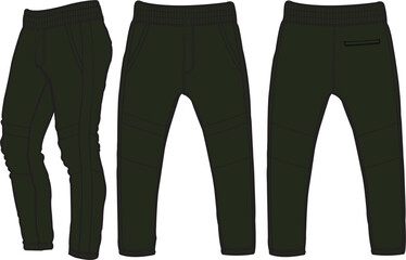 Jogger, Sport suits design sketch template, sweat pant