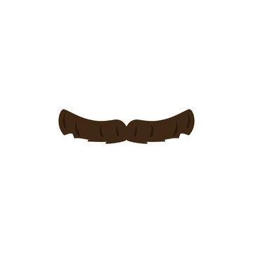 Wall Mural -  - Brown boxcar mustache type flat style, vector illustration