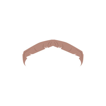 Wall Mural -  - Beige undercover brother mustache type flat style, vector illustration
