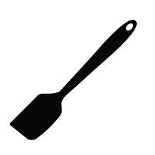 Spatula Silhouette. Black And White Icon Design Elements On Isolated White Background