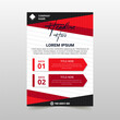 Abstract Elegant Red Flyer Template With Diagonal Shape