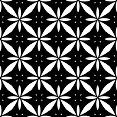 White background with black pattern. Seamless texture for fashion, textile design,  on wall paper, wrapping paper, fabrics and home decor. Simple repeat pattern.