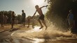 © Anastasia Shkut - children playing and having fun on the beach