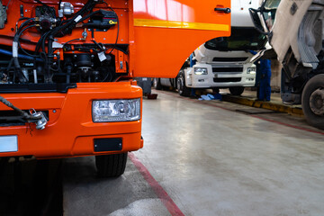 Poster - Trucks repair in car service
