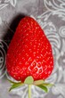 Big red ripe strawberries close up.