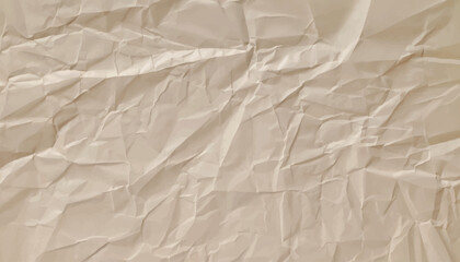 Isolated crumpled sheet paper texture for your new creative work, background in beige color vector illustration.
