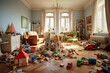 © nsit0108 - Living room children toys sunlight. Generate Ai