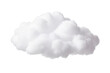 Isolated White Clouds on a White Background, Generative Ai