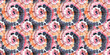 Candy Psychedelic Kaleidoscope. Seamless. Die