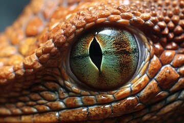 Wall Mural - close-up of lizards eye during shedding process