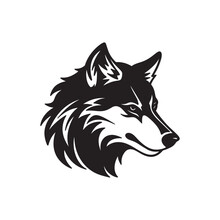 Wolf Logo Vector Isolated On White Background