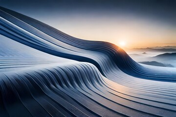 Wall Mural - abstract wavy background