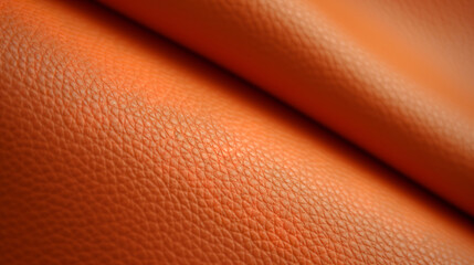 Orange uniform color soft leather texture, Generative AI