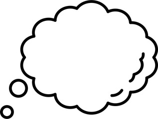 day dream thinking flat line icon