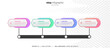 © Papilouz Studio - Timeline infographic line design with icons. Template for graph, diagram, presentations. Business concept with 4 options. Vector illustration.