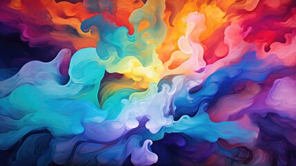 Wall Mural - Illusions ink of inner spectrum. Abstract art background.