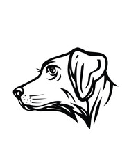 Wall Mural - Dog Face Drawing, art vector design
