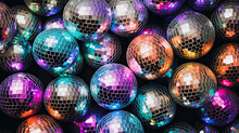 Party Disc Balls Background, Bright Gradient Wallpaper 