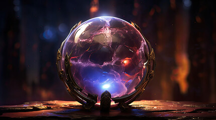 Wall Mural - colorful ancient sphere, 3d render