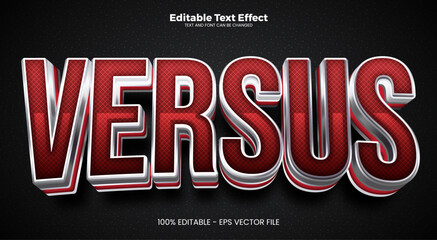 Wall Mural - Versus editable text effect in modern trend style