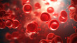 © oldesign - Transparent red blood cells molecules
