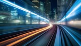 Fototapeta  - Bahnbrechende Geschwindigkeit: Die Zukunft der Zugreisen