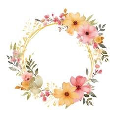 Poster - Watercolor floral frame