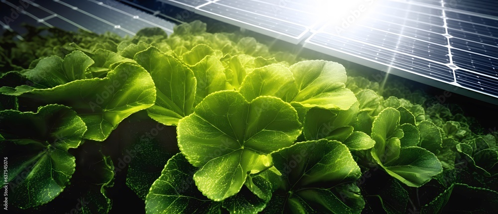 Solar field panels producing power renewable alternative electricity ...