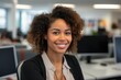 A smiling african american human resources representative in an office