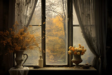 Autumn View Through A Window