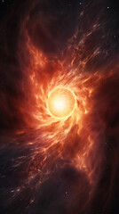 Wall Mural - a majestic backdrop of swirling stars and interstellar clouds bordered by a complicated wreath of da