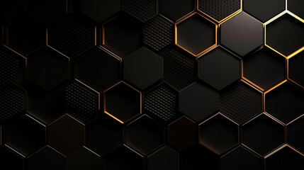 black hexagon background