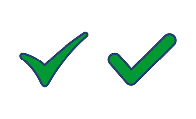 Check mark icon vector. Tick mark sign and symbol