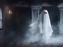 怖いお化け屋敷、不気味な幽霊、背景｜scary Haunted House, Spooky Ghost, Background. Generative AI