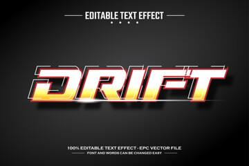 Canvas Print - Drift 3D editable text effect template