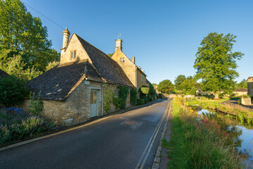 Sticker - Lower Slaughter village in Cotswold. EnglandLower Slaughter village in Cotswold. England