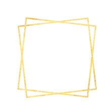 Luxury Gold Glitter Geometric Wedding Frame