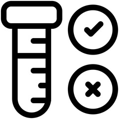 Poster - test tube icon